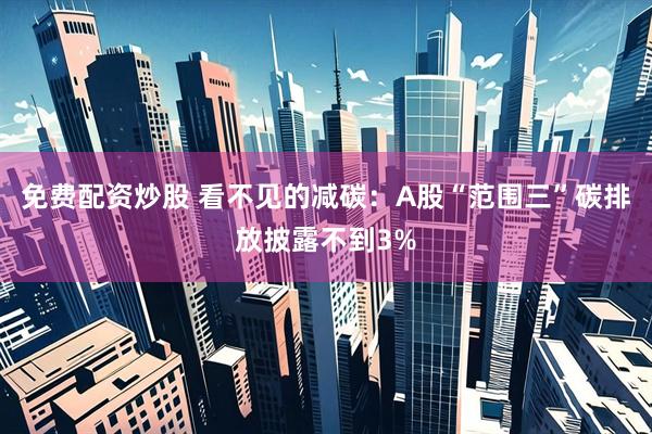 免费配资炒股 看不见的减碳：A股“范围三”碳排放披露不到3%